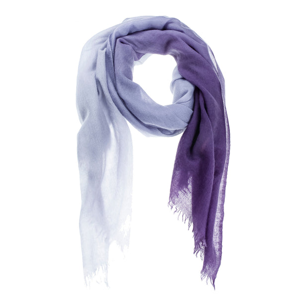 Purple Ombré Hand Woven Cashmere Wool Scarf – Loveknitz