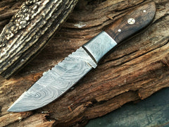 Real Damascus Steel Fixed Blade Hunting Knife