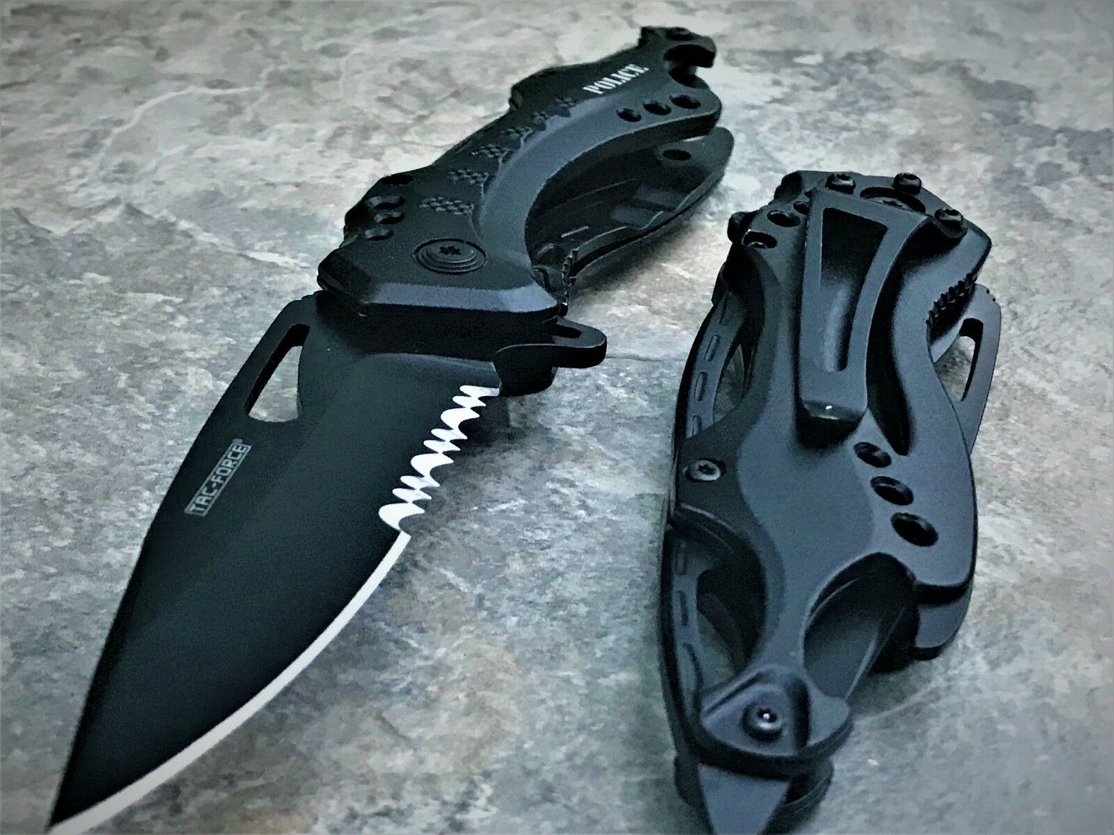 8" Tac Force Assisted Open Folding Police Tactical Knife (TF705BK)