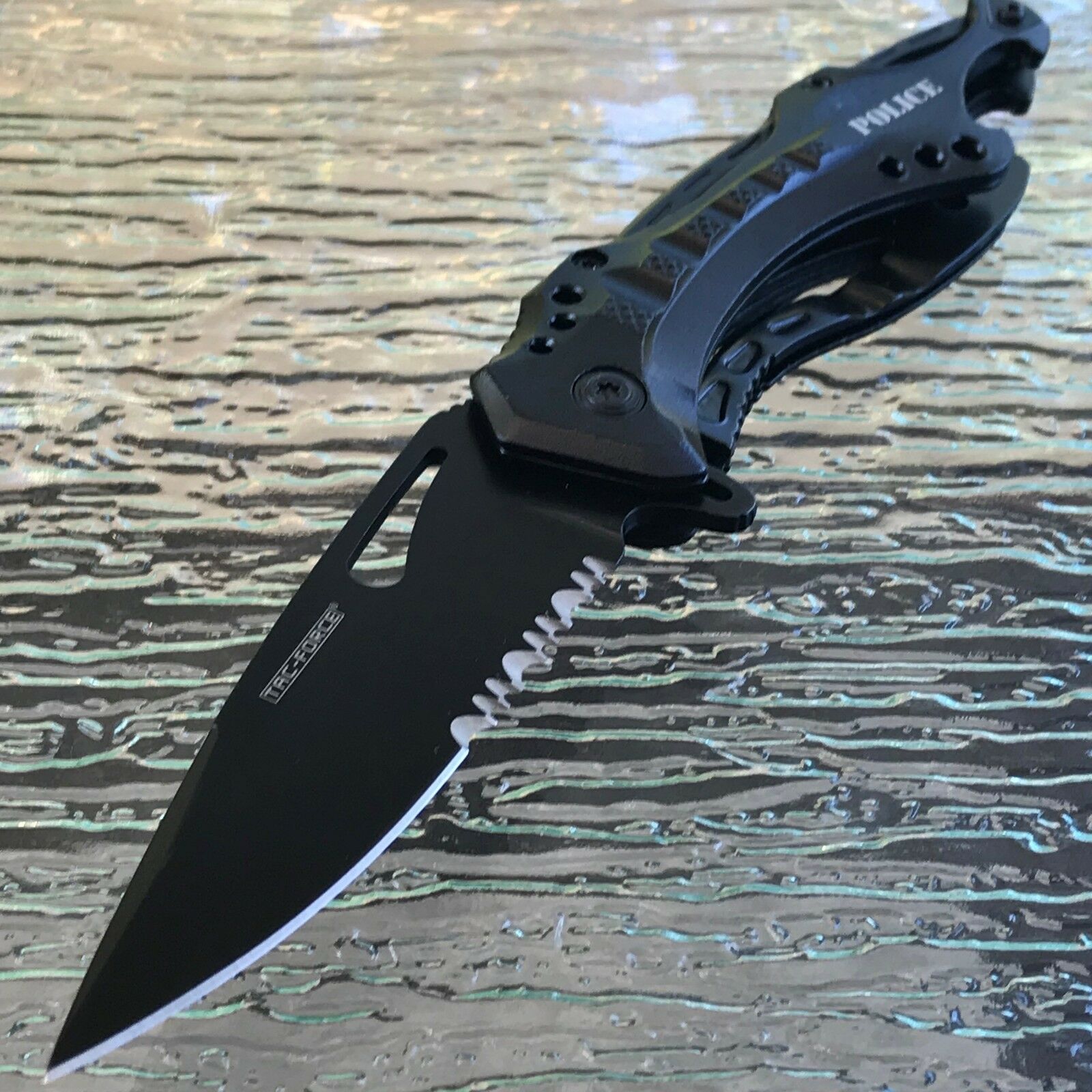 8" Tac Force Assisted Open Folding Police Tactical Knife (TF705BK)