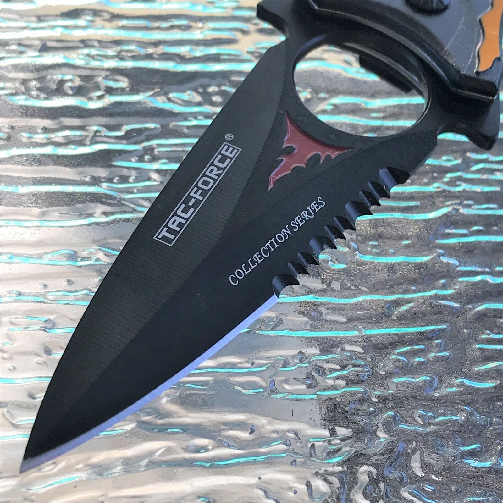 gold dragon spring assisted karambit knife