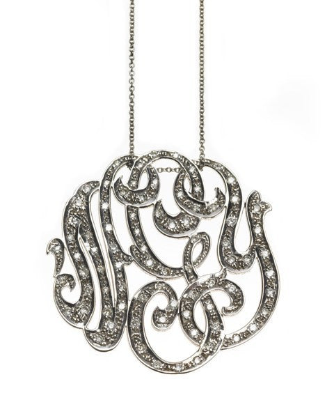 Diamond Monogram Necklace – Linea Luxe