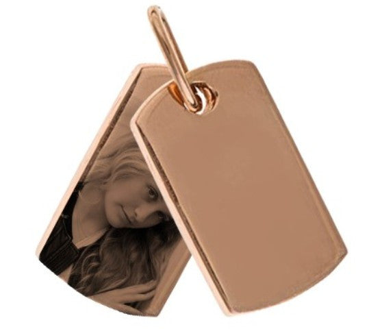 small gold dog tag