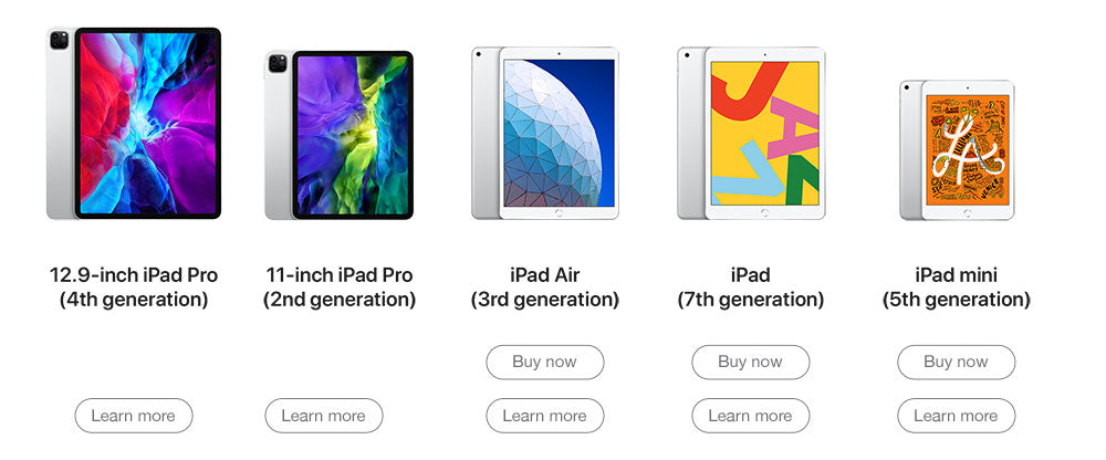Compare iPad models