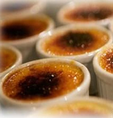 "Ruth Pretty Catering - Blackcurrant and White Chocolate Creme Brulees - Yum Eats - Wellington Catering - Memorable Events" 