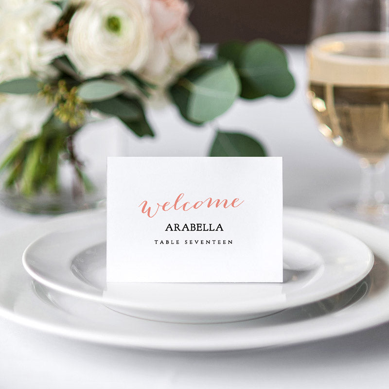 wedding table placement cards