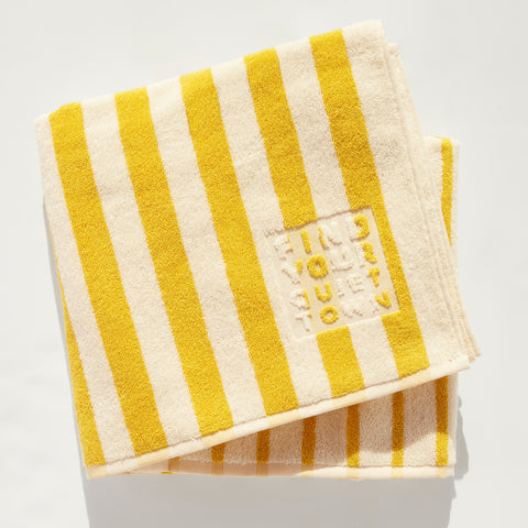 Akova Cotton Terry Cloth TWO Hand Towels White with Yellow Rubber Duckie