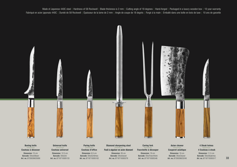 Style de vie olandiskas peilis kolekcija ranku darbas 