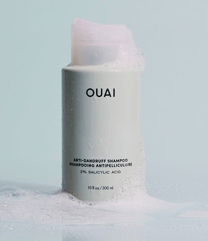 Bottle of OUAI Anti-Dandruff Shampoo