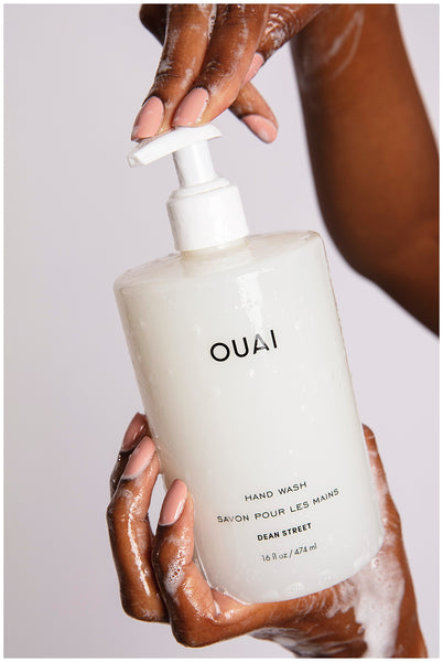 ouai hand wash creamy lather gently exfoliating hand cleanser