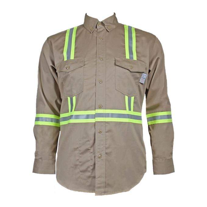 Flame Resistant Reflective Button Shirt – Oil and Gas Safety Supply