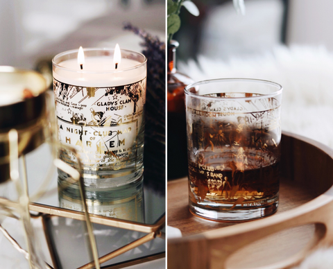 22K Gold Speakeasy Cocktail Glass Luxury Candle