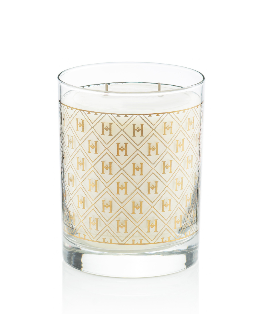 22K Gold Speakeasy Cocktail Glass Luxury Candle, Cardamom, Smoked Incense,  Bourbon Scented Candles