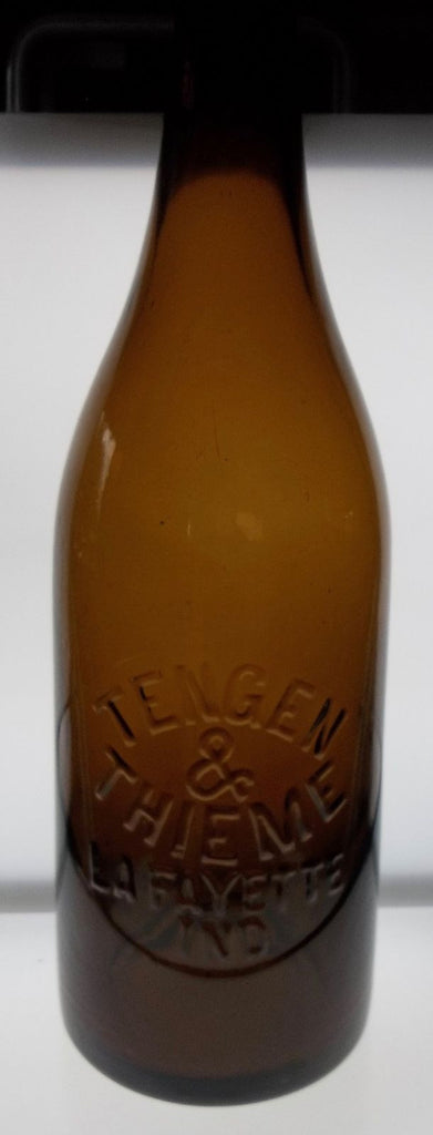 Beautiful Olive Amber Quart Blob Top Beer Bottle from Lafayette Indiana