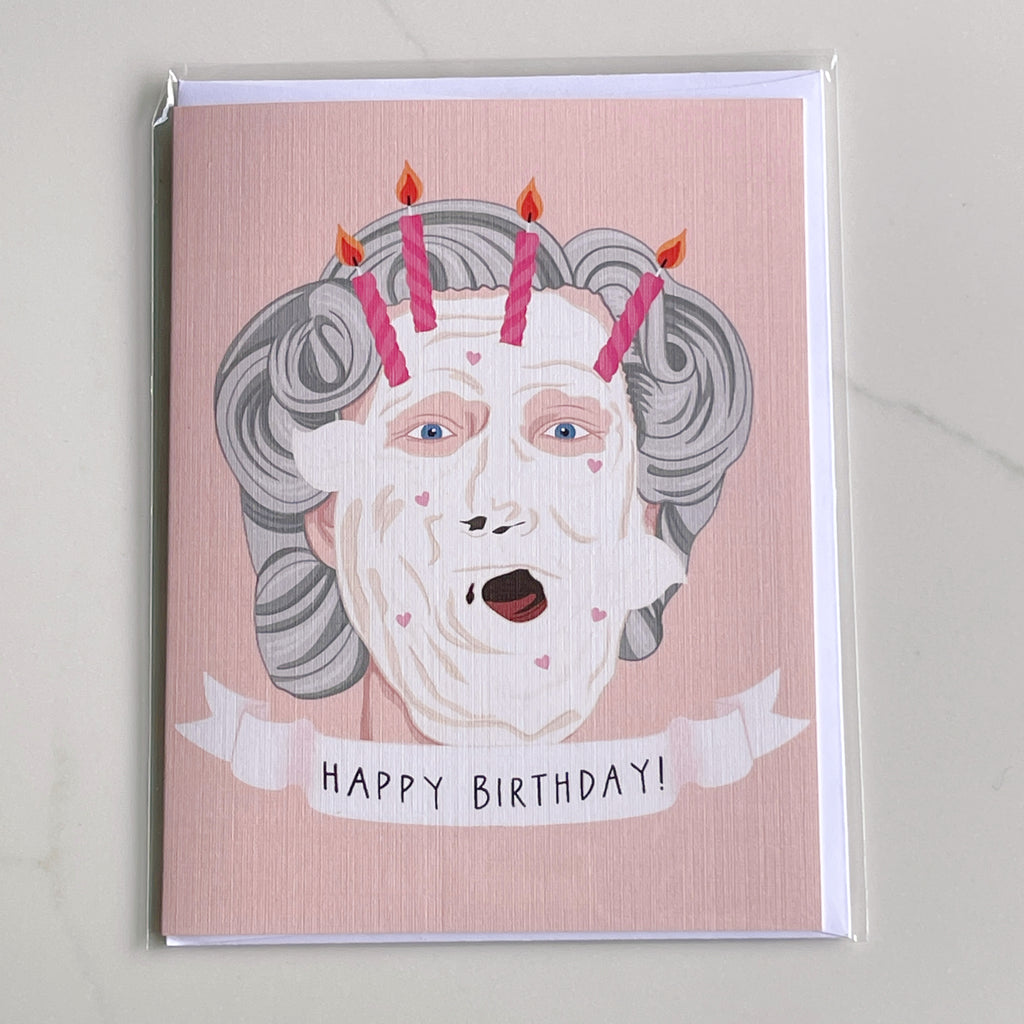 happy birthday mrs. doubtfire hello birthday card - Apple & Oak