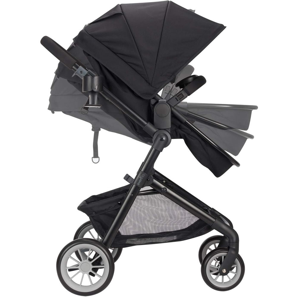 evenflo travel system dusty rose