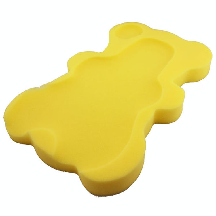 yellow baby bath sponge