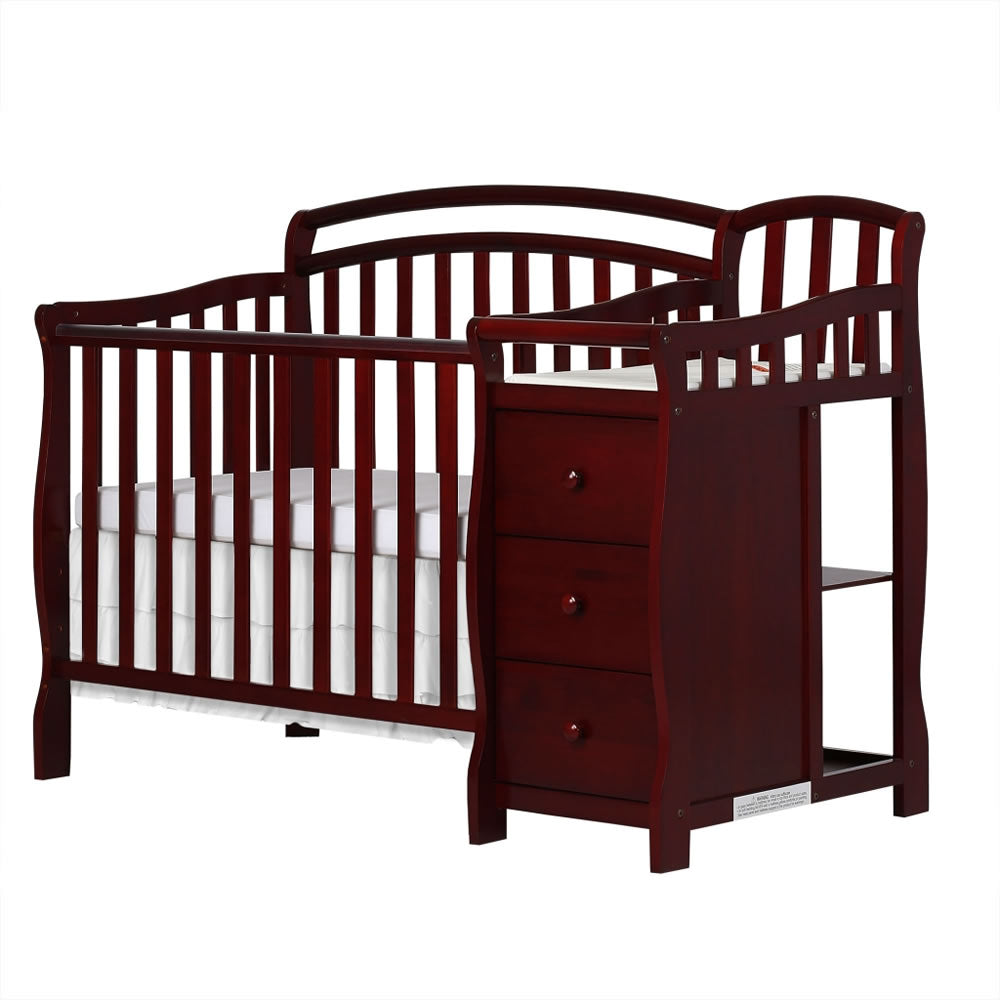 Dream On Me Casco 3 In 1 Mini Crib And Changer In Cherry Ny Baby