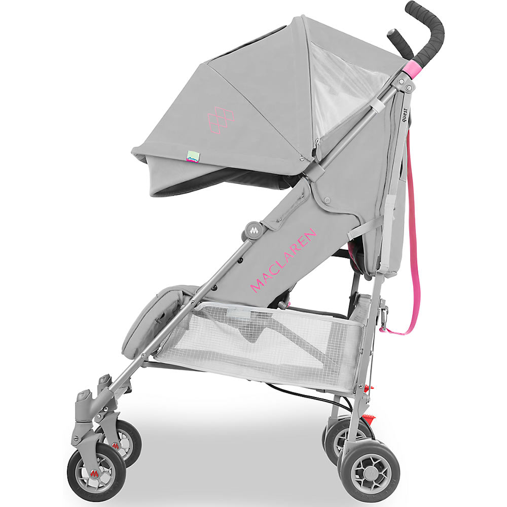 maclaren quest stroller pink and grey