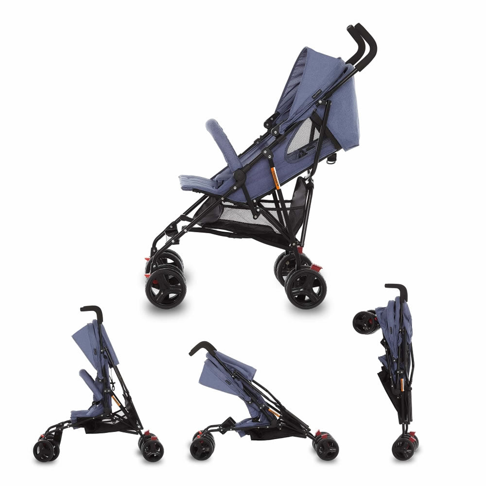 dream on me vista moonwalk single stroller in blue