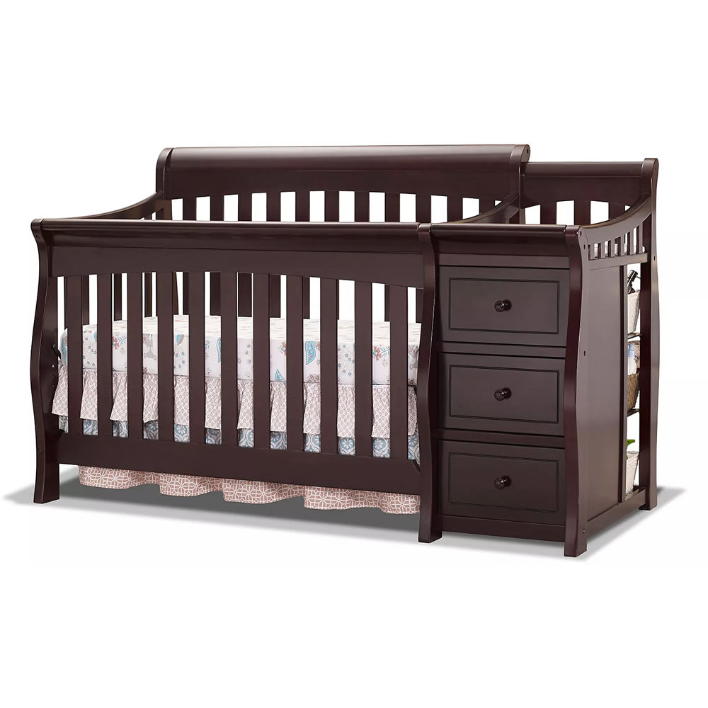espresso crib with changing table