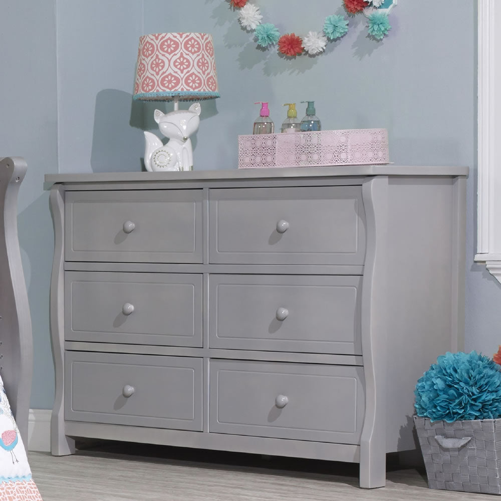 Sorelle Furniture Princeton Elite Double Dresser Weathered Gray