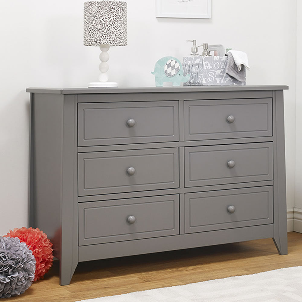 Sorelle Furniture Brittany 6 Drawer Double Dresser Gray Ny