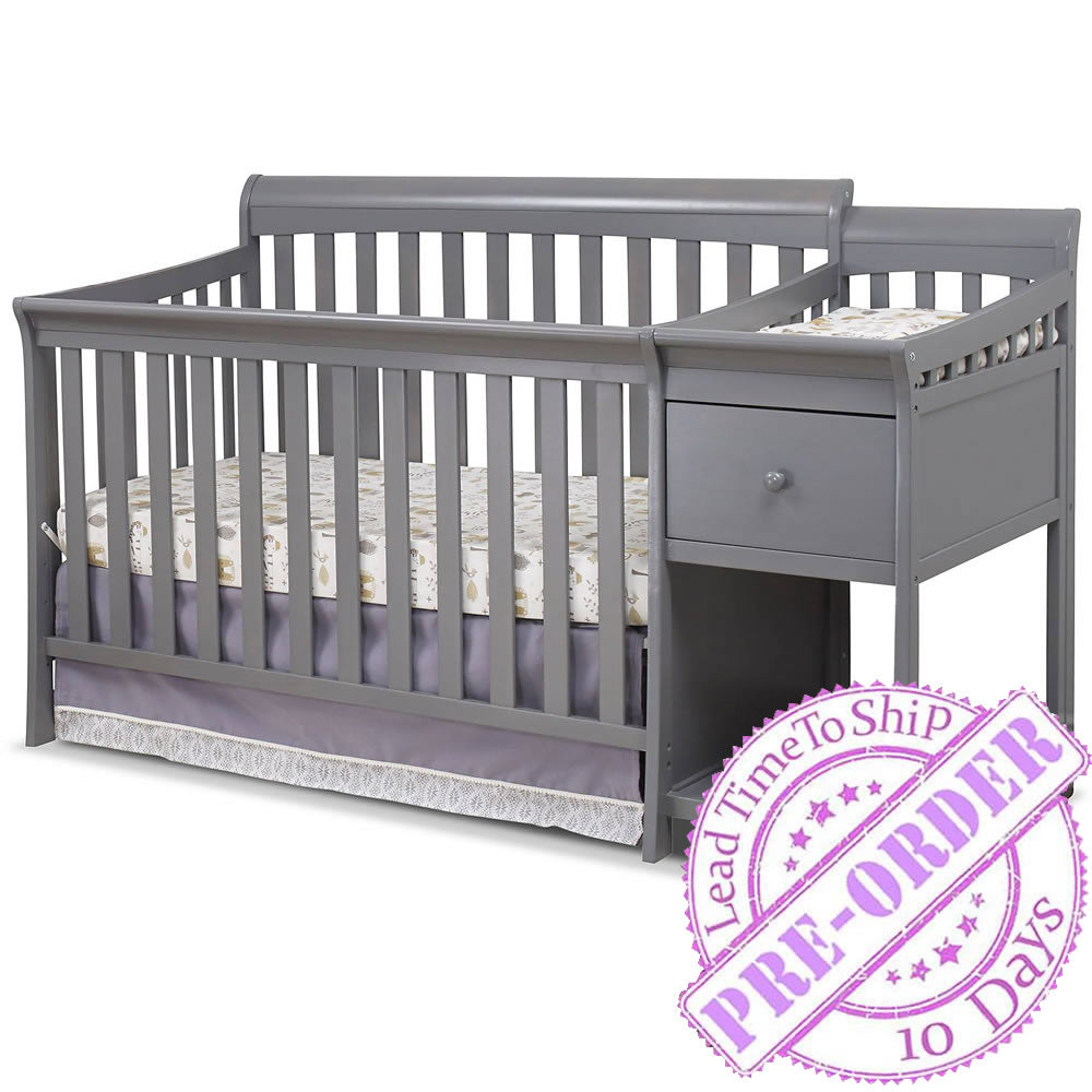 Sorelle Furniture Florence Convertible Crib And Changer Gray