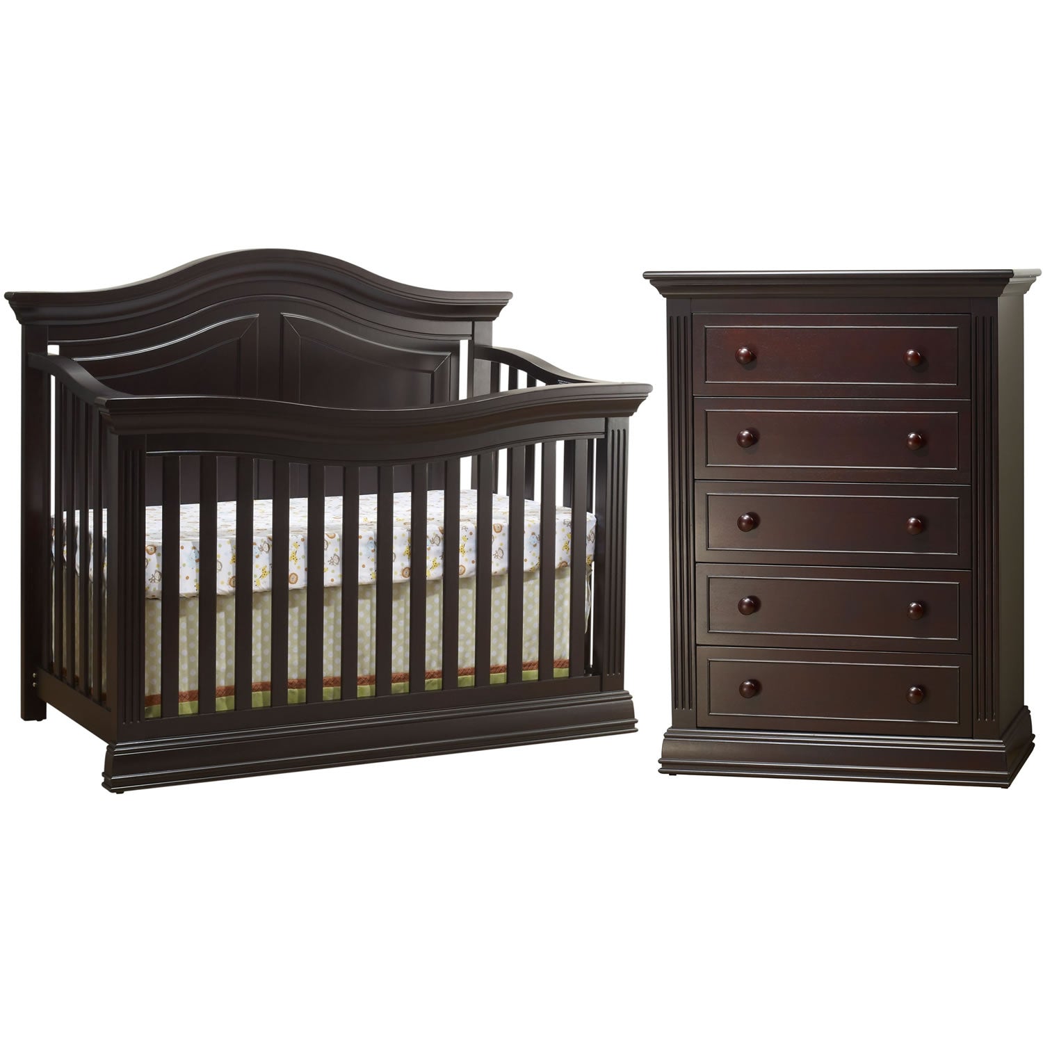 Sorelle Furniture Providence Nursery Set Dark Espresso Ny Baby