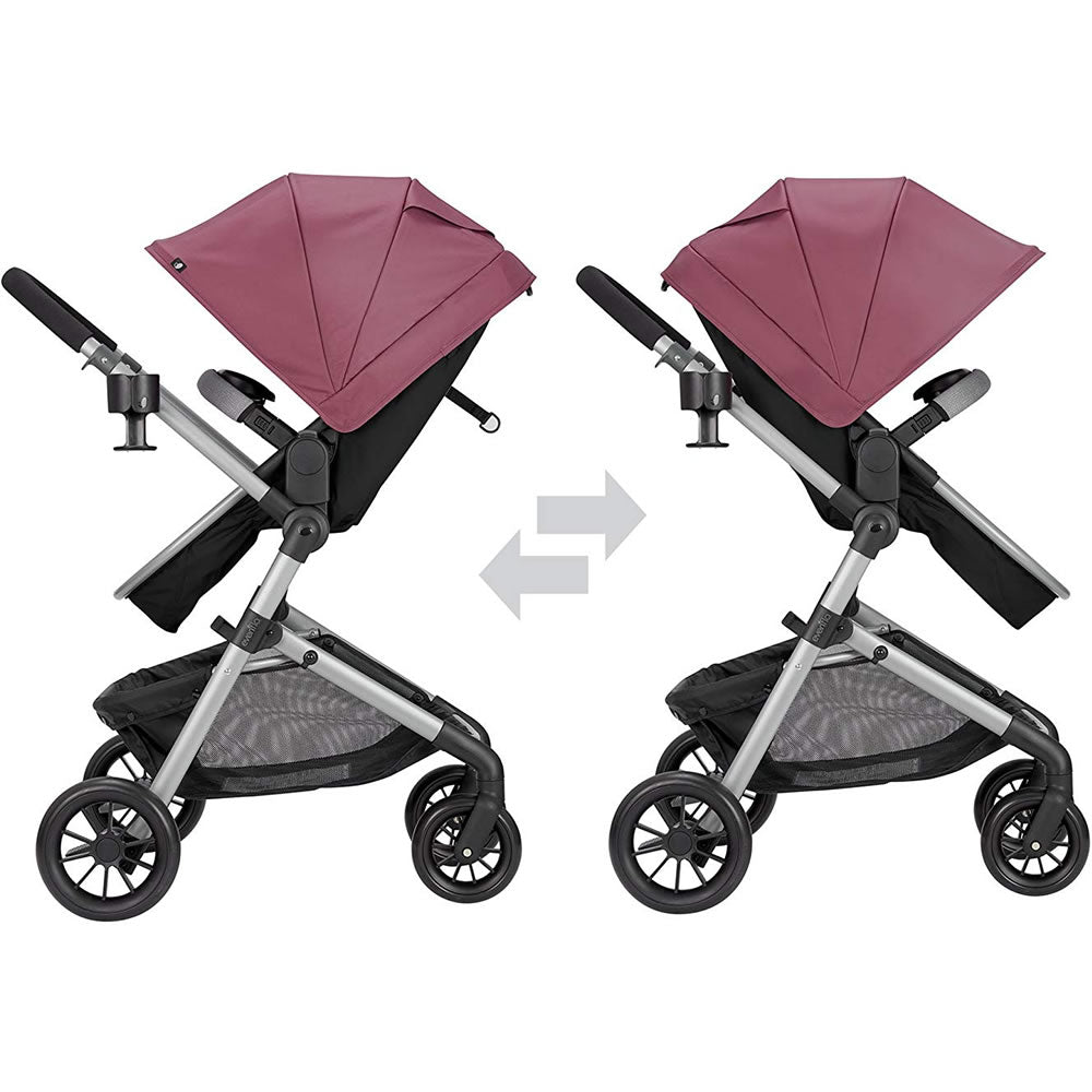 evenflo pivot travel system dusty rose