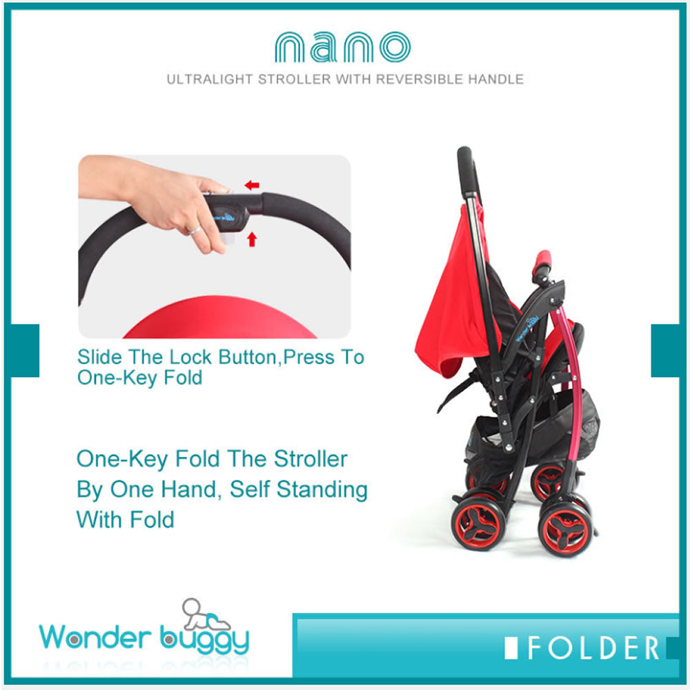 stroller with one handle