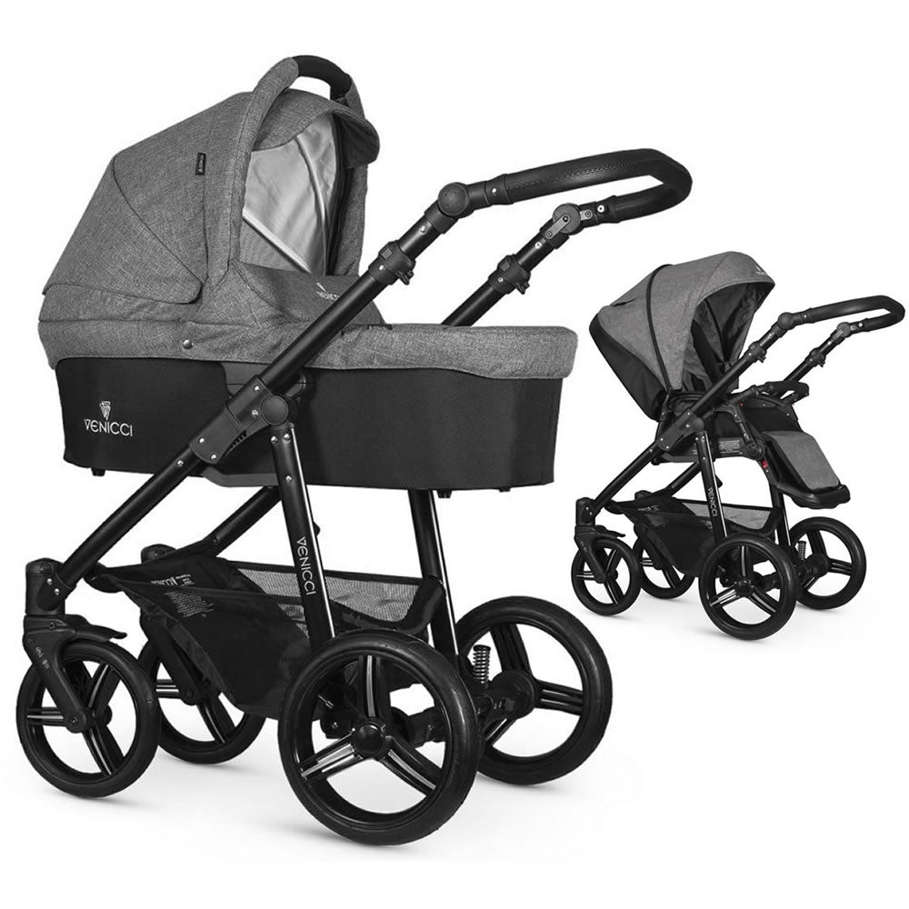 venicci grey denim travel system