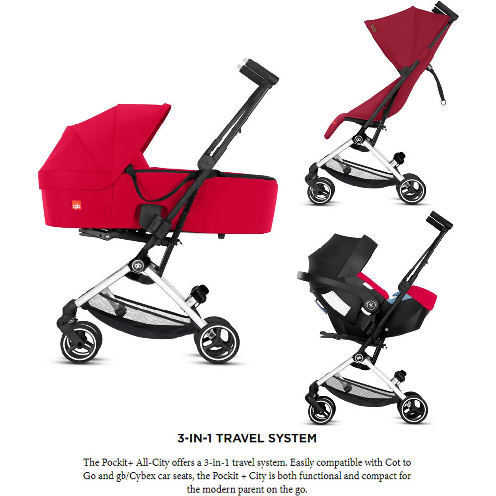 gb pockit stroller red