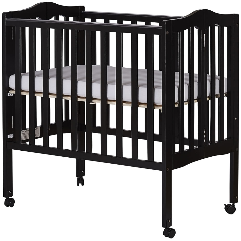 Dream On Me 2 In 1 Lightweight Folding Portable Crib Black Ny