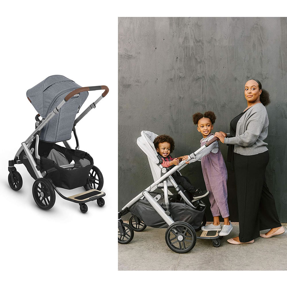 folding uppababy vista with piggyback