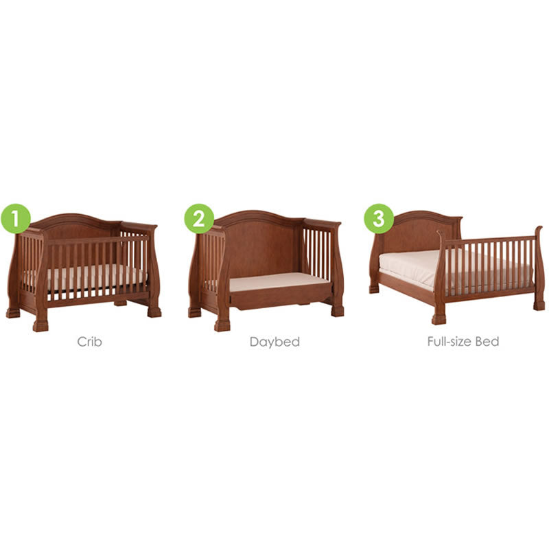 walnut convertible crib