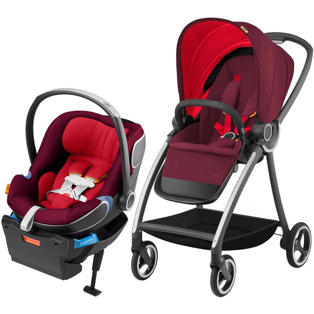 red baby travel system