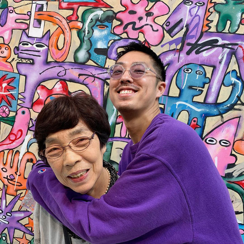 Kentaro Okawara and his grandmother.