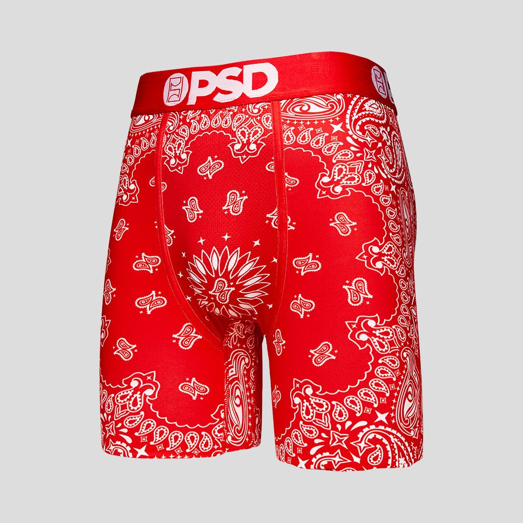 Download Red Bandana Pattern Men's Boxer Brief - PSD Underwear