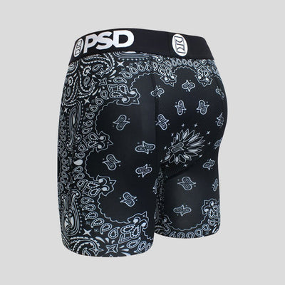 Download Black Bandana Pattern Men's Boxer Brief - PSD Underwear