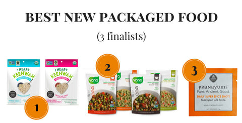 Pranayums is a 2017 NEXTY Award Finalist in the Best New Packaged Food Category
