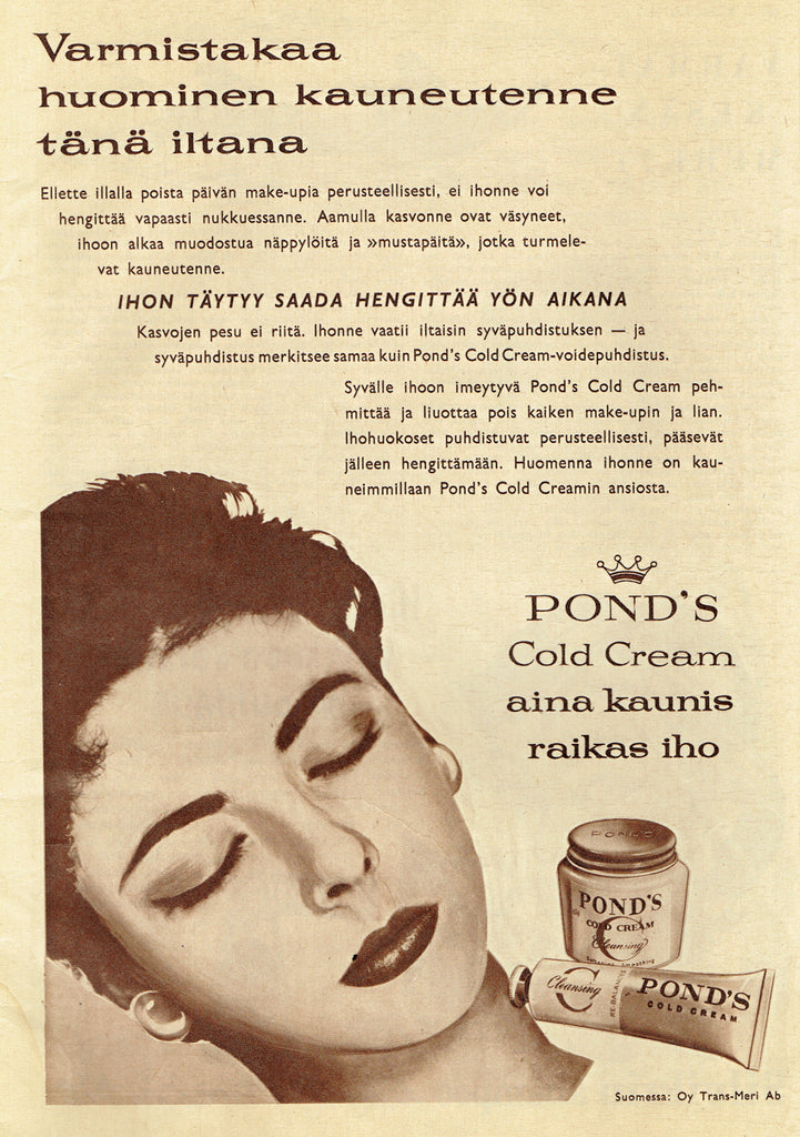 Pond's Cream vintage mainos