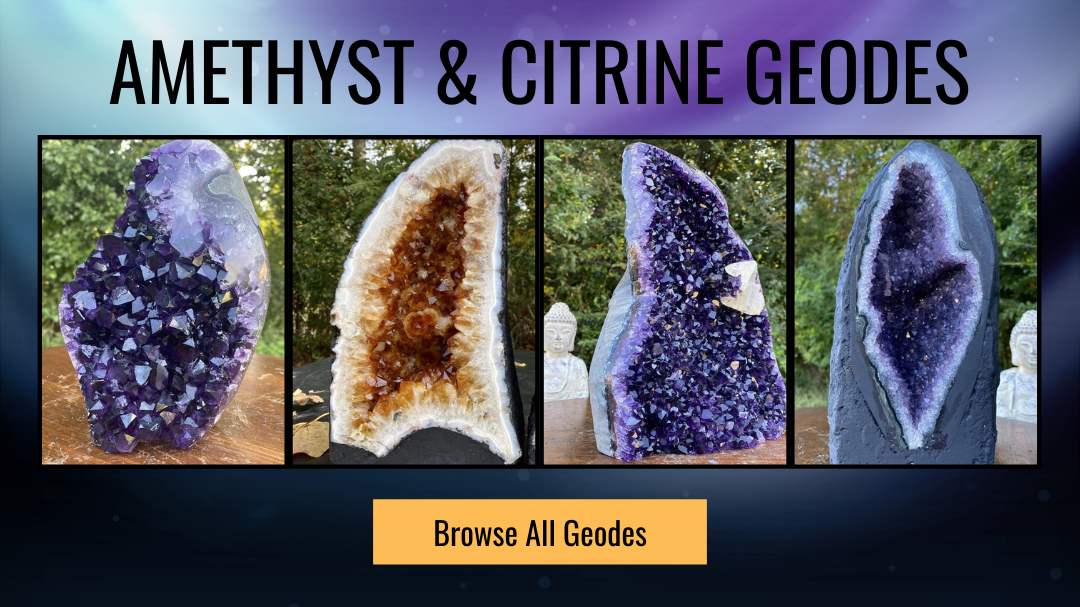 Amethyst and Citrine Geodes