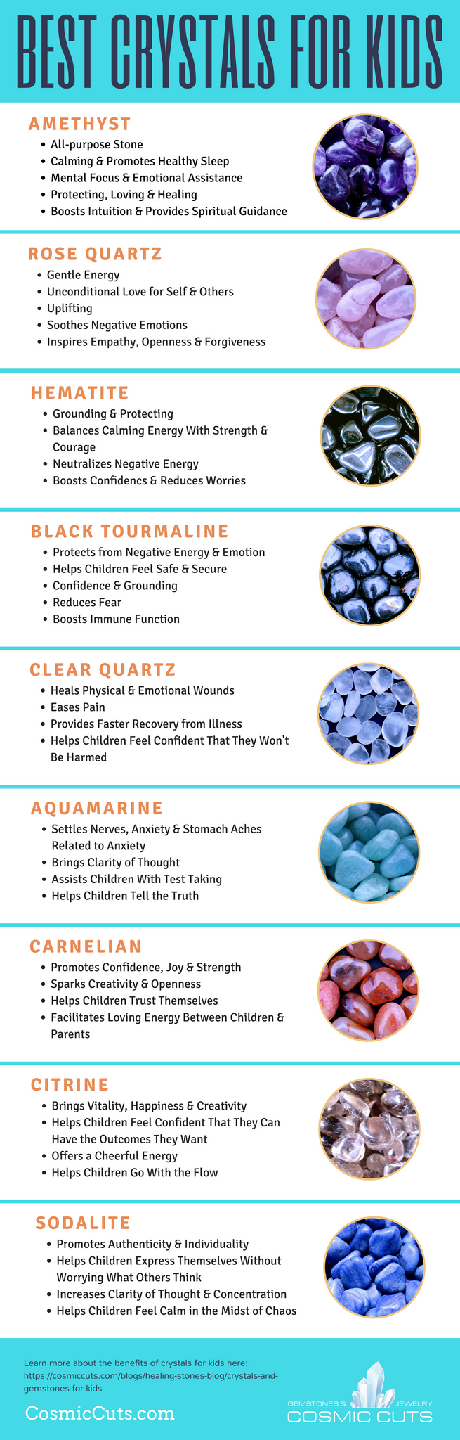 Best Crystals for Kids Infographic