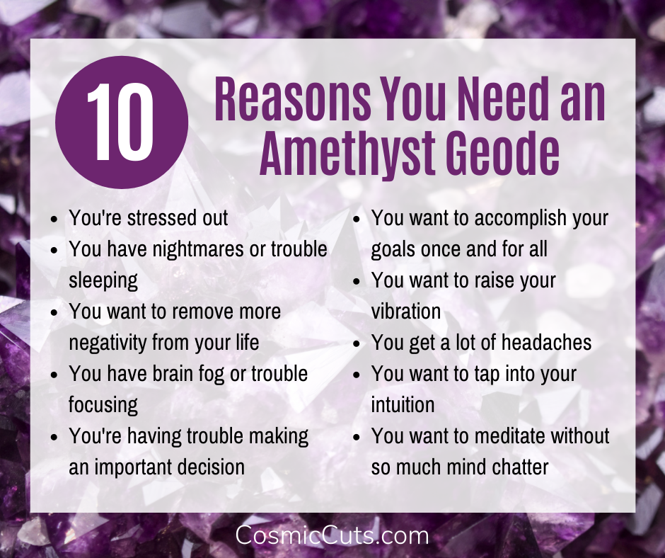 Reasons You Need an Amethyst Geode Infographic