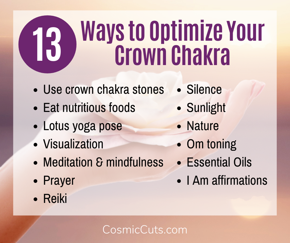 Ways to Optimize the Crown Chakra Infographic