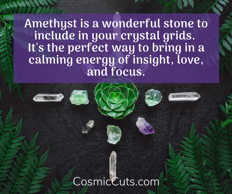 Amethyst Spiritual Properties - Crystal Grid
