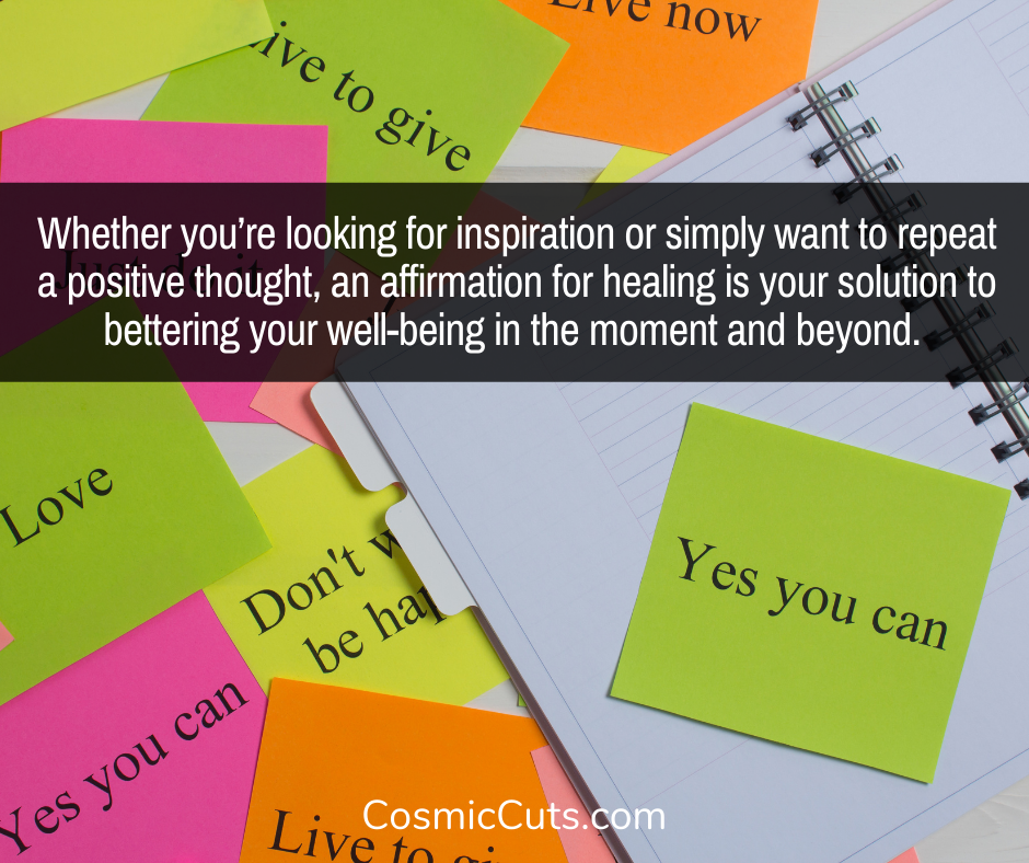 daily affirmations for healing