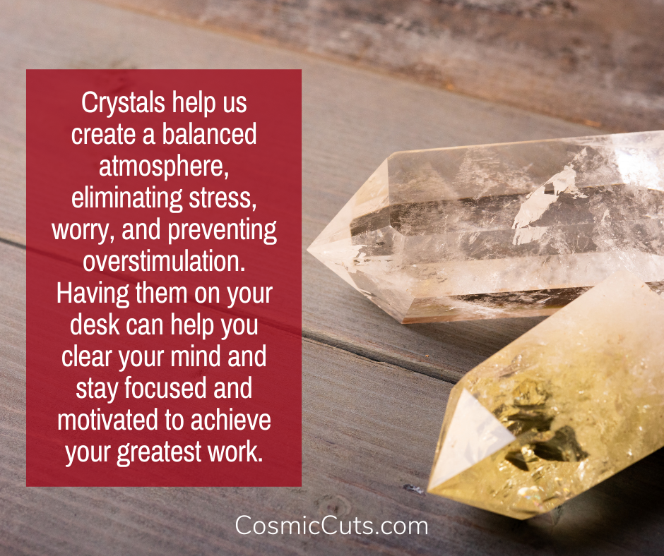 feng shui office decor crystals