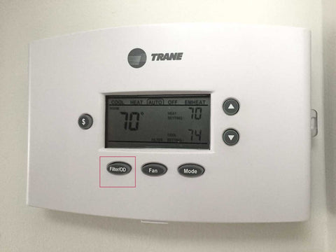 reset filter on thermostat control